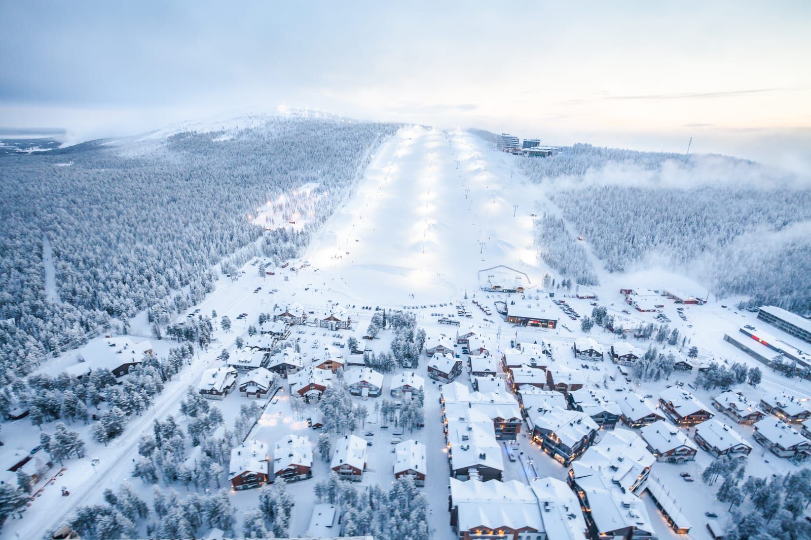 Il centro di Levi, in Lapponia